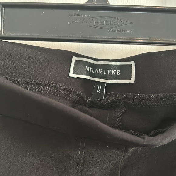 Black slim pants with striped banding on the legs - Picture 2 of 4